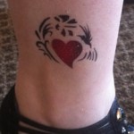 The Boston Face Painters - Airbrush Temporary Tattoos - Red Heart