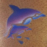 The Boston Face Painters - Blue and Purple Dolphins